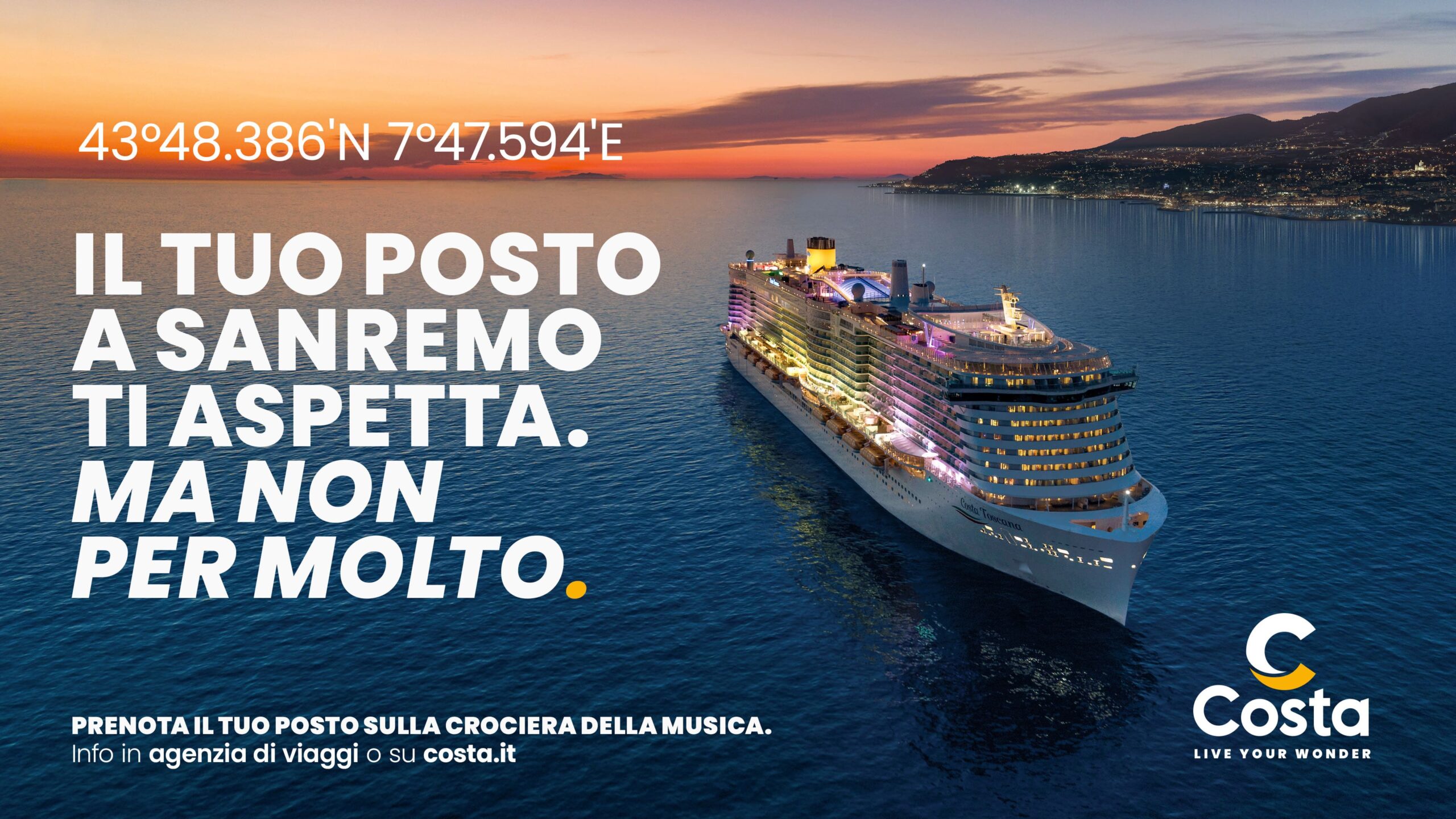 17/21 FEBBRAIO 2027 IN CROCIERA A SANREMO